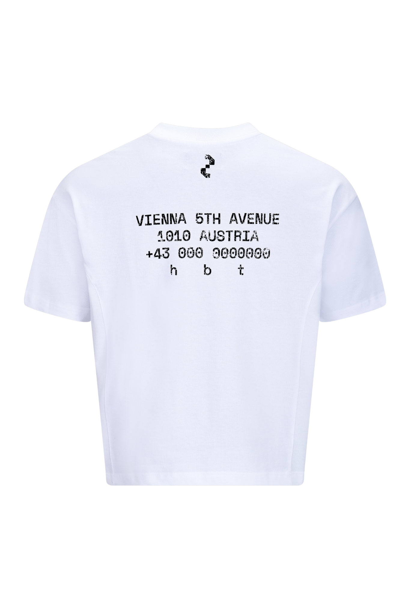 Weißes T-Shirt mit distressed Backprint