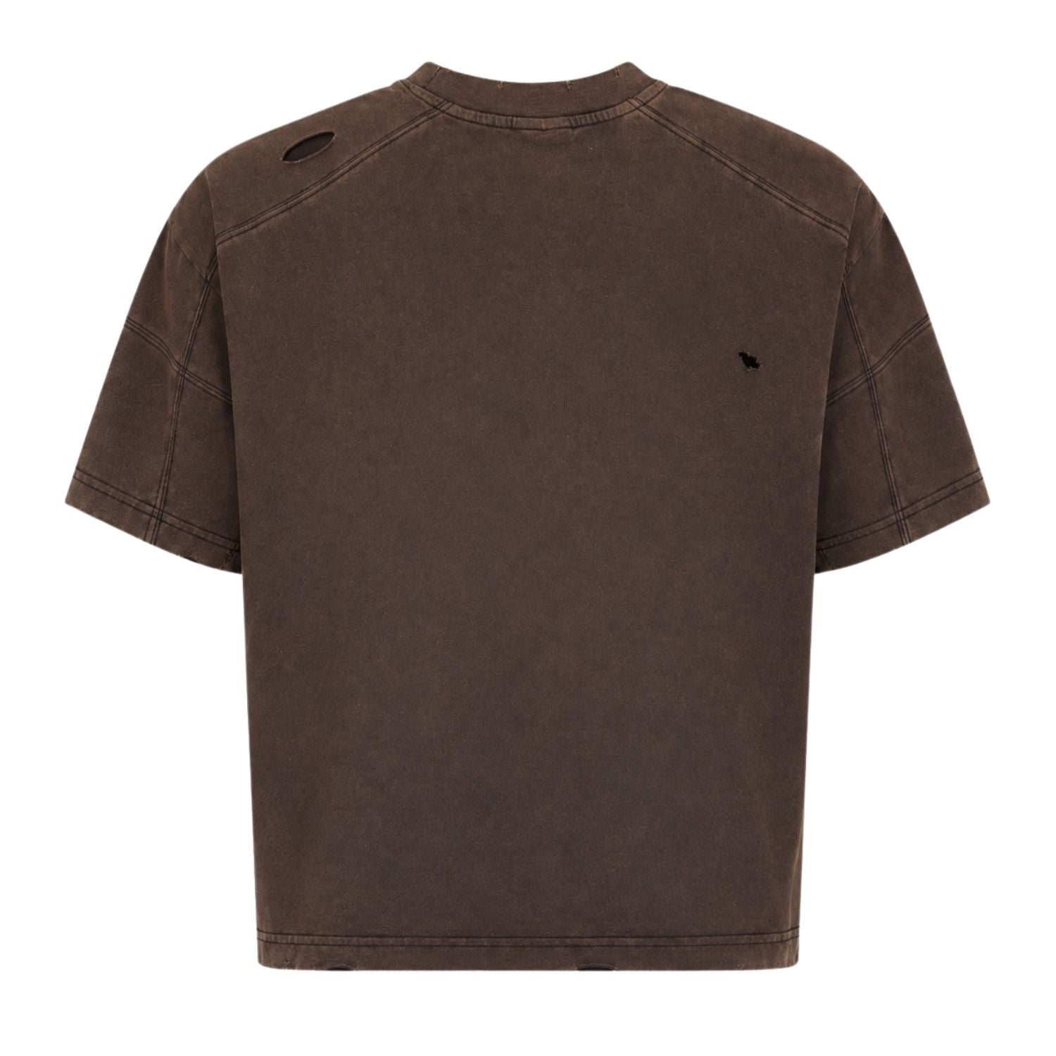 Distressed T-shirt with washing