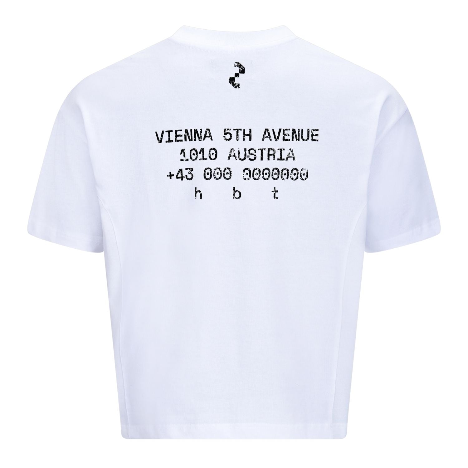 Weißes T-Shirt mit distressed Backprint